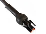 Automotive sealed latching connector with molded ingress protection